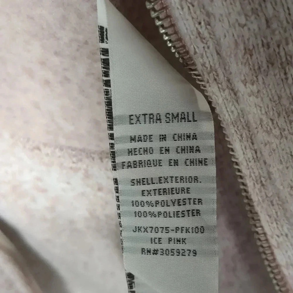 Women's Thread Supply Heathered Pink Fleece Zip Up XS - Picture 5 of 5